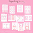 Pastel Birdie Baby Shower Printable Collection